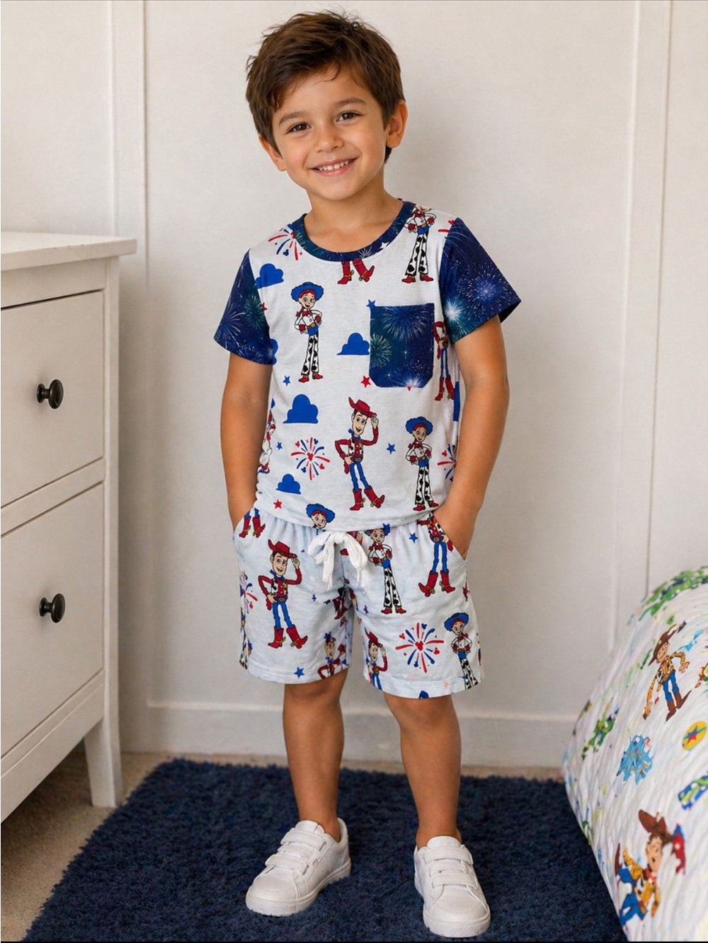 BAMBOO Cowboy Graphic Kids day wear short set